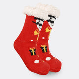 Women's Fleece-Lined Christmas Indoor Socks