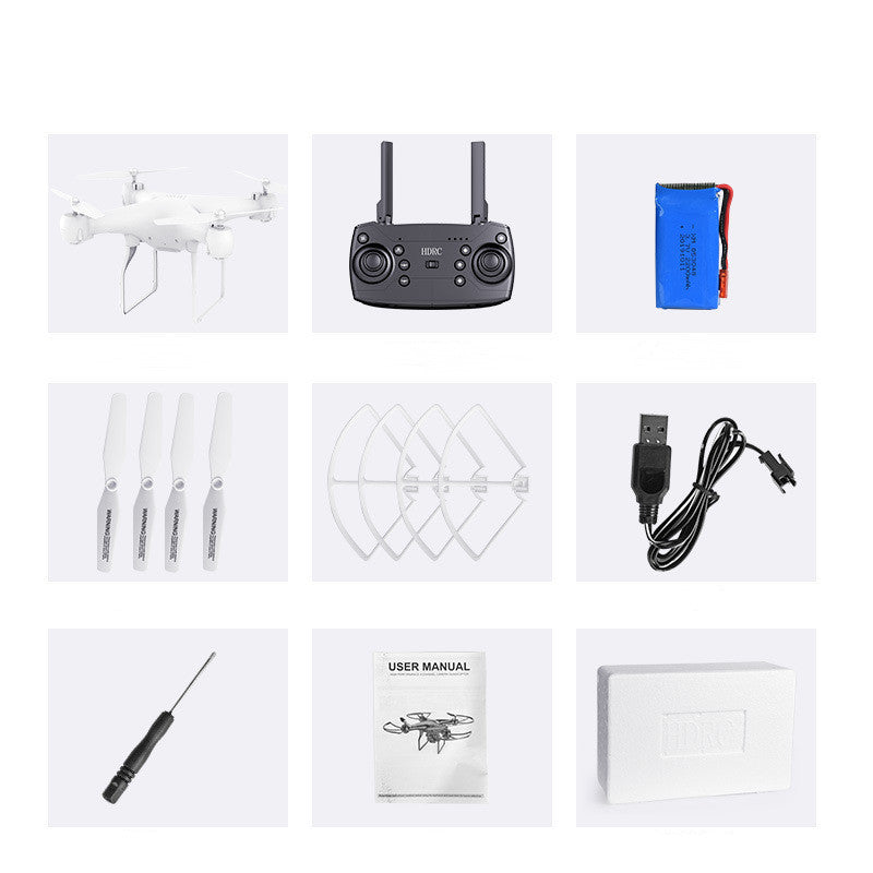 a collage of a drone and accessories