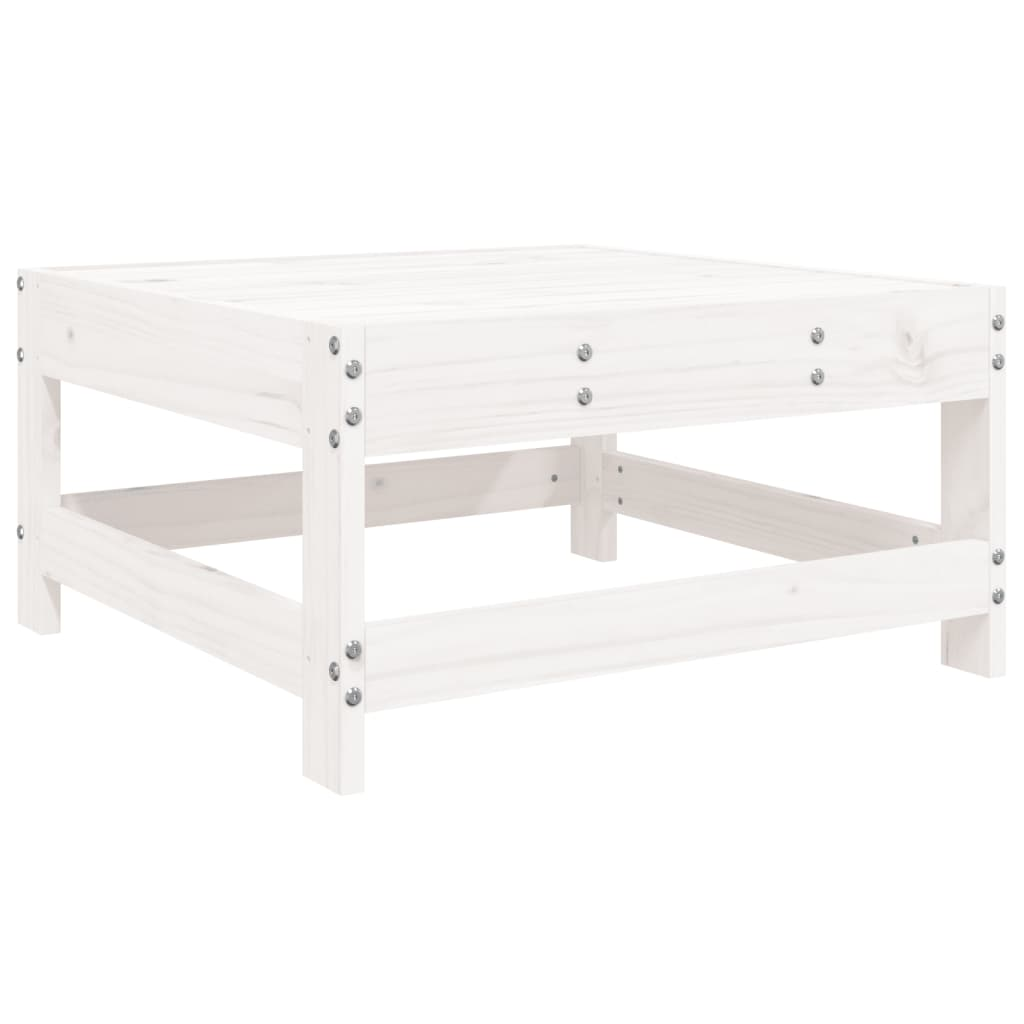 vidaXL 5 Piece Patio Lounge Set White Solid Wood Pine