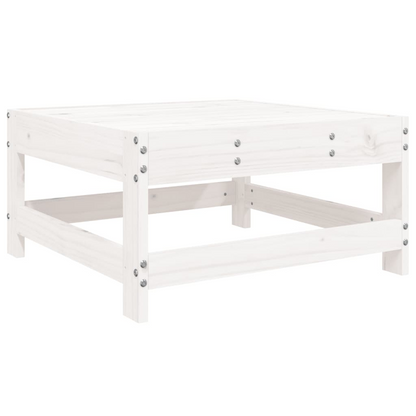 vidaXL 5 Piece Patio Lounge Set White Solid Wood Pine