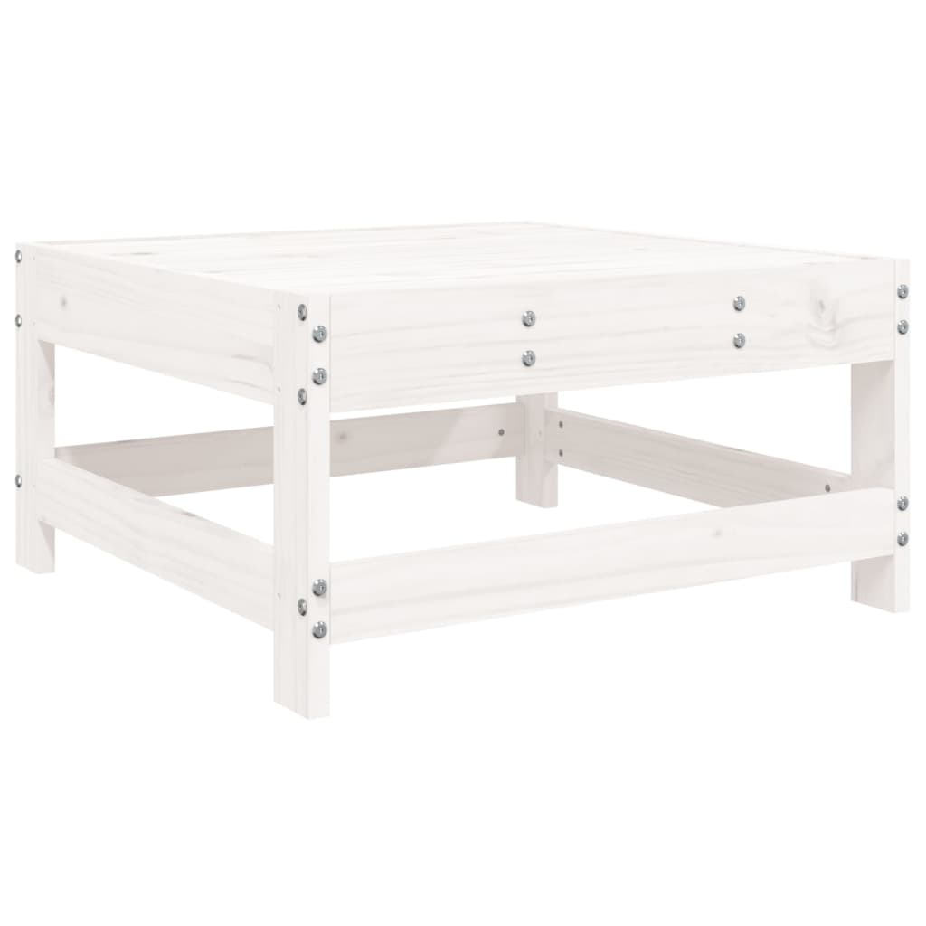 vidaXL 5 Piece Patio Lounge Set White Solid Wood Pine