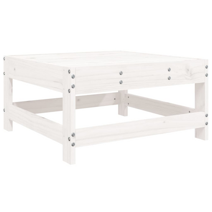 vidaXL 5 Piece Patio Lounge Set White Solid Wood Pine