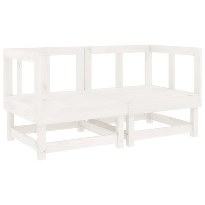vidaXL 6 Piece Patio Lounge Set White Solid Wood Pine