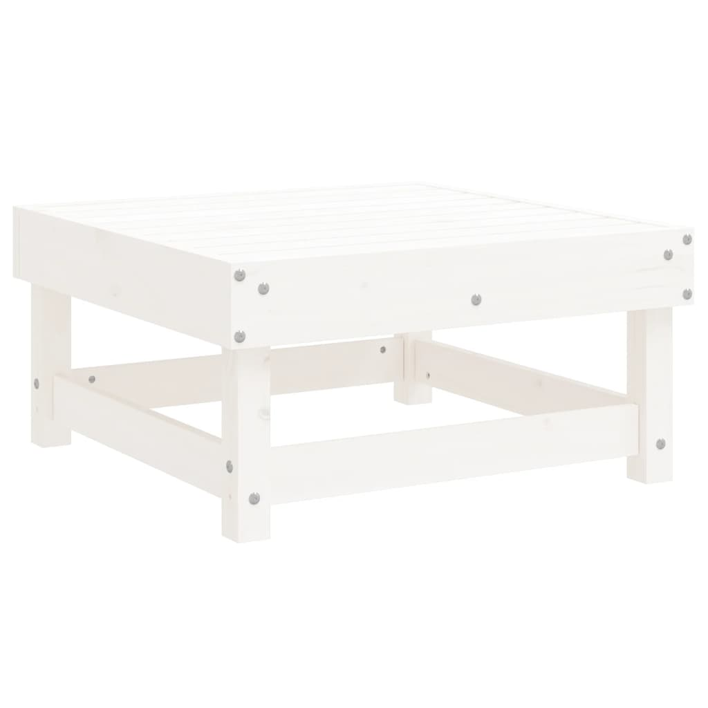 vidaXL 6 Piece Patio Lounge Set White Solid Wood Pine