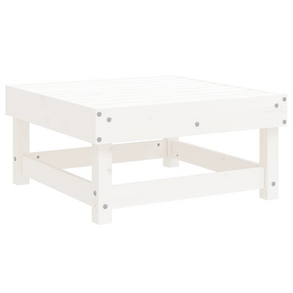 vidaXL 6 Piece Patio Lounge Set White Solid Wood Pine