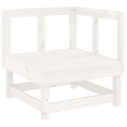 vidaXL 6 Piece Patio Lounge Set White Solid Wood Pine