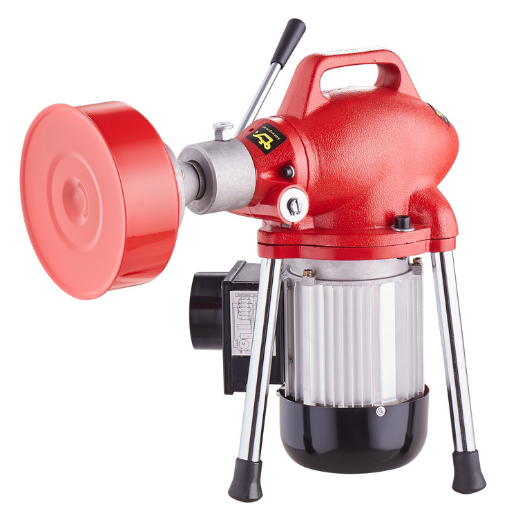a red and silver machine