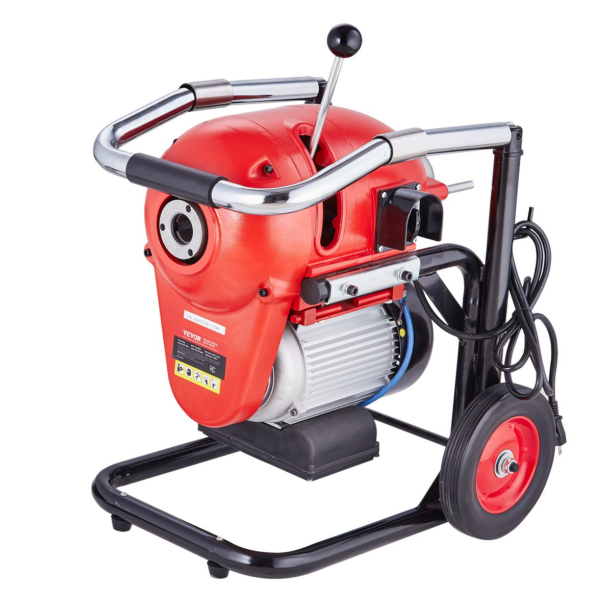 a red and black machine