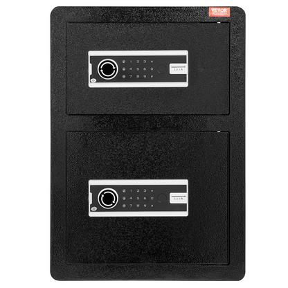 VEVOR Double Door 3.5 cu.ft Safe Box with Key Lock Password Fireproof Bag Black,organize cash, passports, jewelry, gold, watches and documents