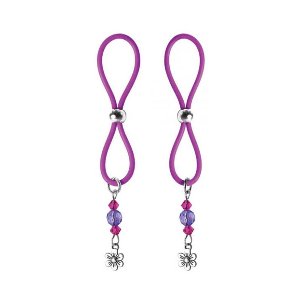 Bijoux De Nip Nipple Halos Flower Charm Purple
