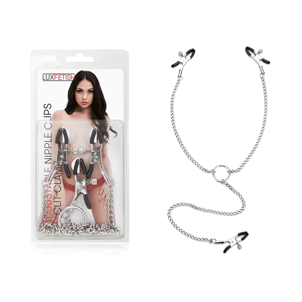 Lux Fetish Adjustable Nipple And Clit Clamp