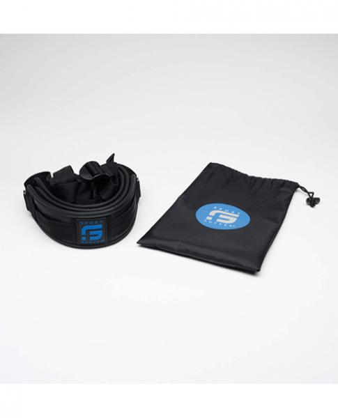 a black bag and a black belt