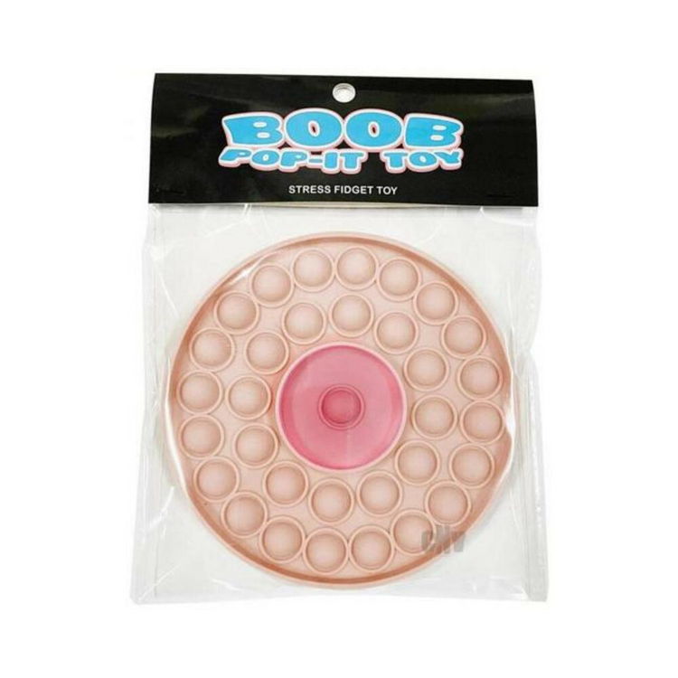 a plastic bag of pink and white fidget toy