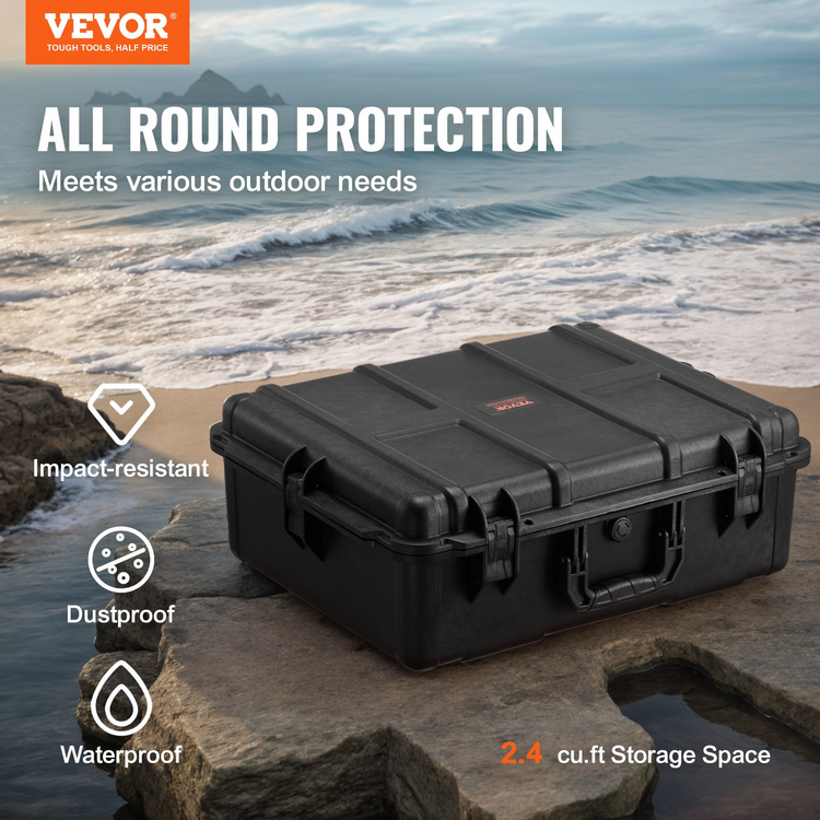a black box on rocks on a beach