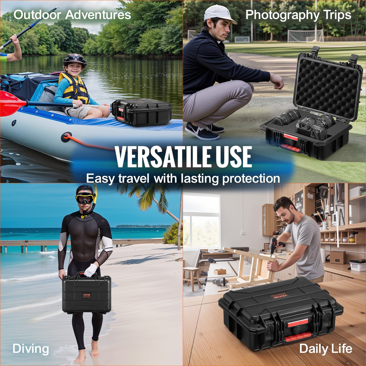 a collage of images of people in a boat