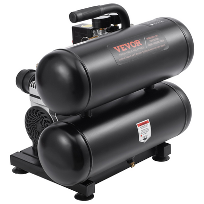VEVOR Air Compressor Compact Portable Oil Free Compressor 4.6 Gallon 90 PSI