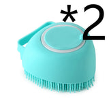 Silicone Pet Bath and Grooming Brush