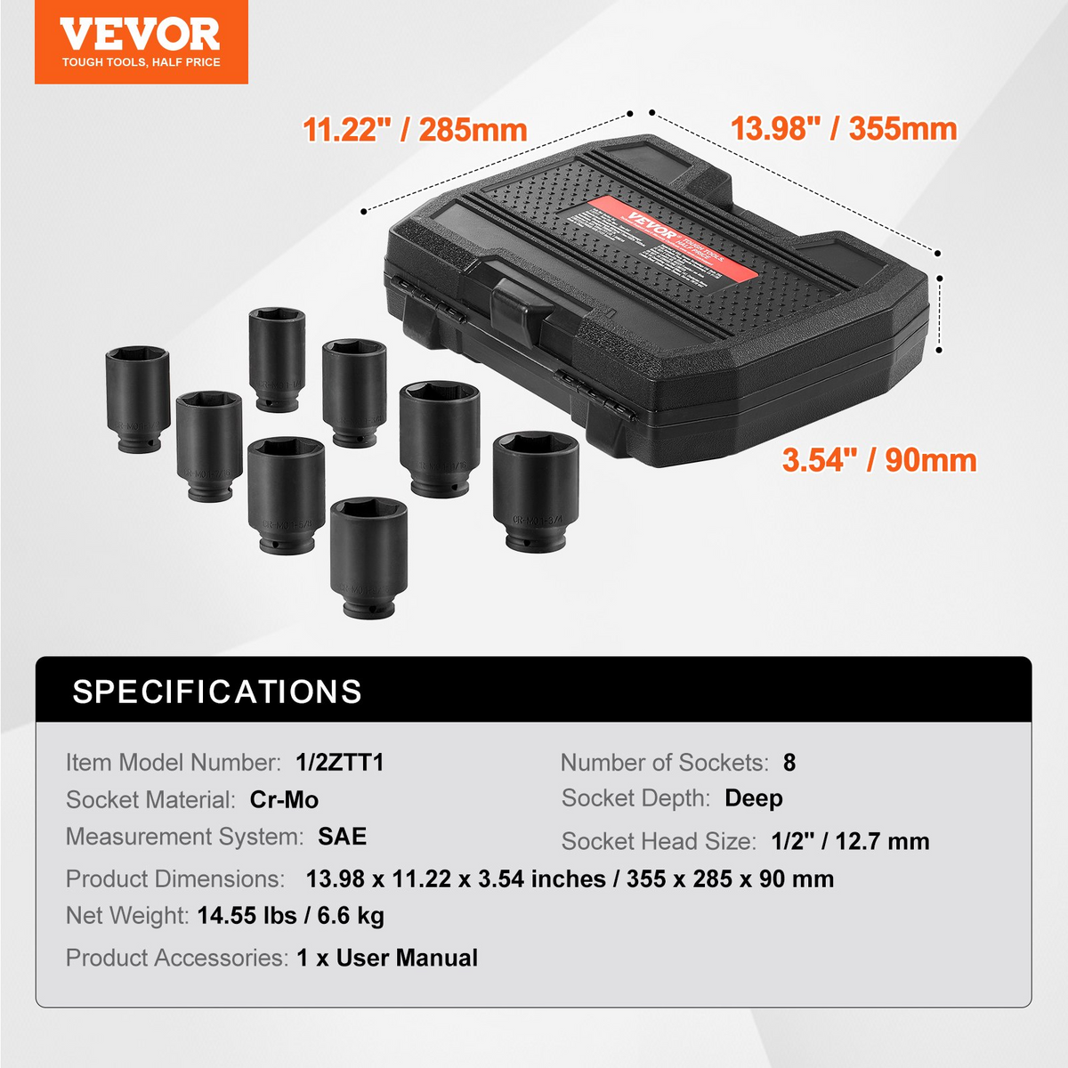 a black tool box with different sizes and sizes
