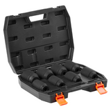 VEVOR Axle Nut Impact Socket Set 1/2" Drive Deep 6-Point 8PCS SAE Nut Socket