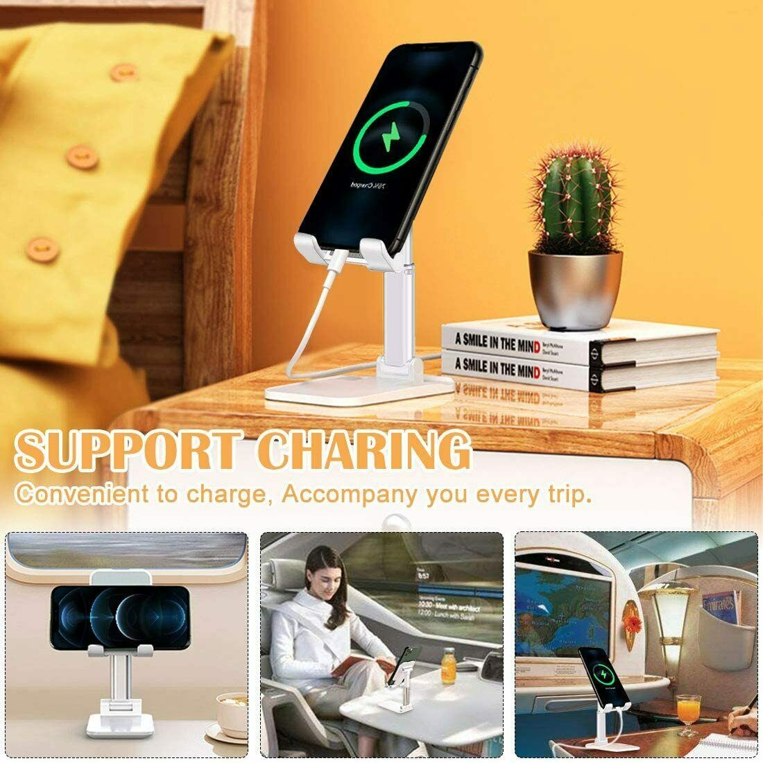 a phone charging station on a table