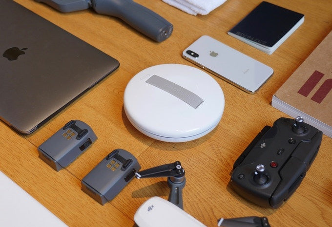 a table with electronics on it