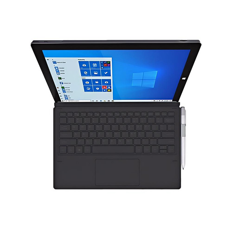 a laptop with a stylus