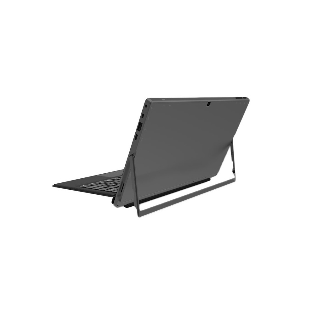 a laptop with a stand