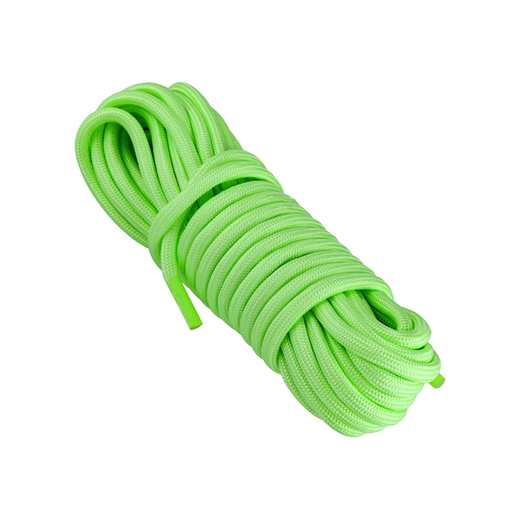 a green rope on a white background