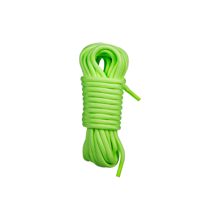 a green rope on a white background