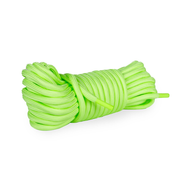 a green rope on a white background