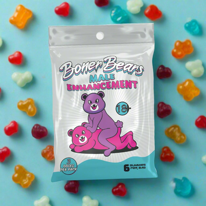 Boner Bears Gummies for Male Performance Enhancement - Natural Libido Booster (6 Gummies/Pack)