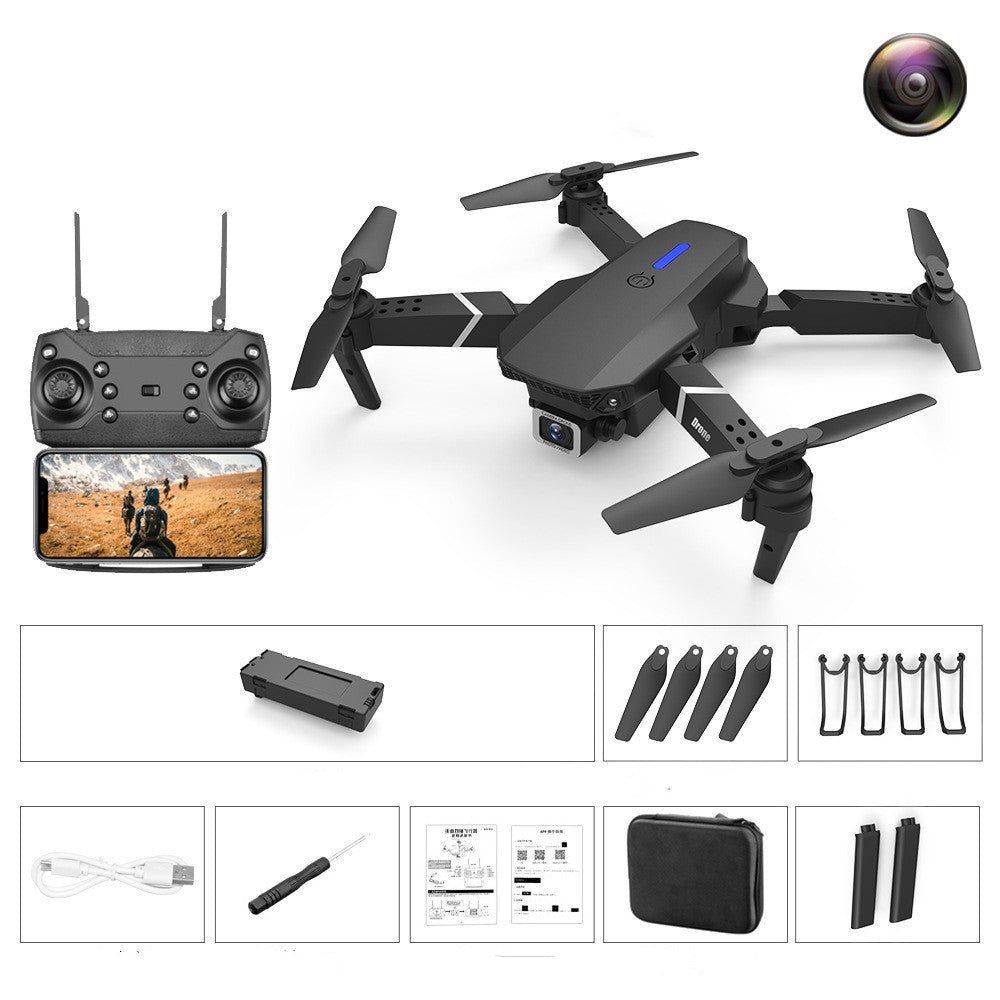 a drone with a camera and accessories
