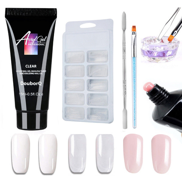 a set of different nail polishes