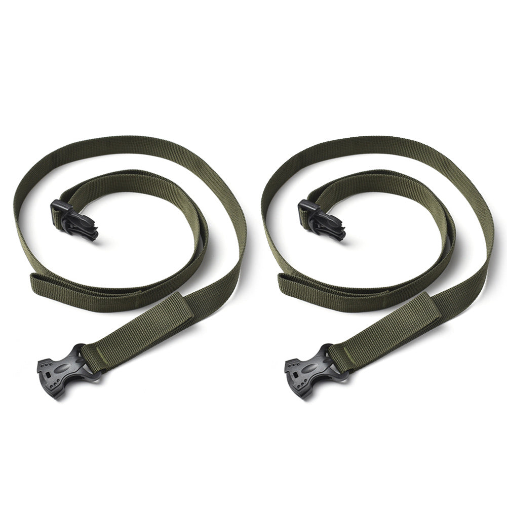 a pair of green straps