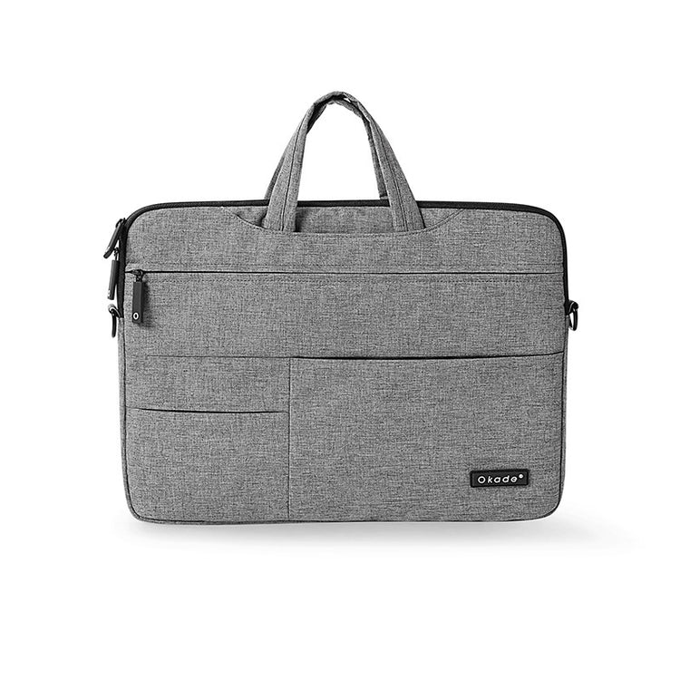 a grey bag with a handle