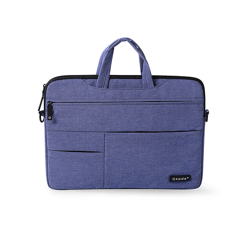 a blue bag with a handle