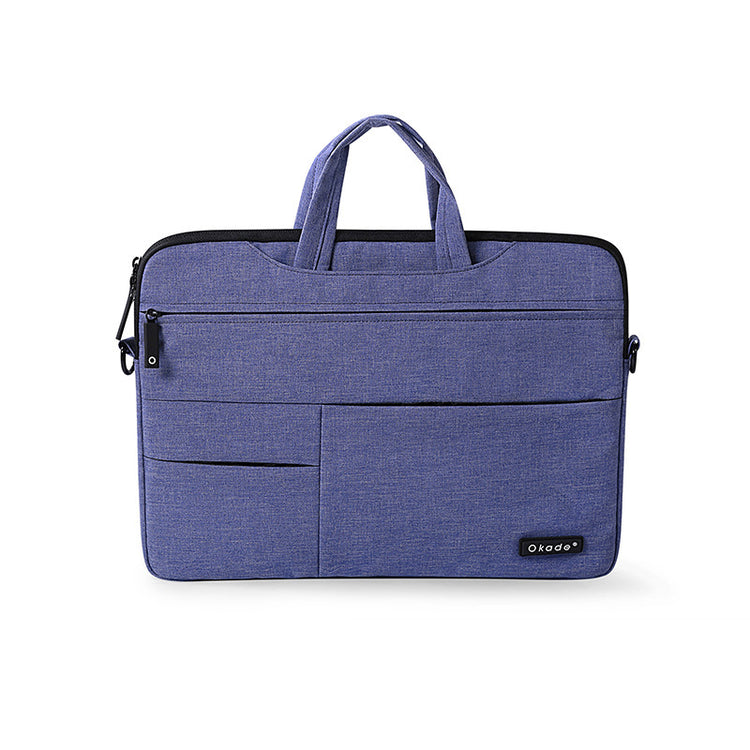 a blue bag with a handle