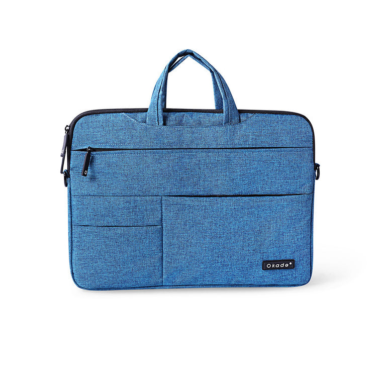 a blue bag with a handle