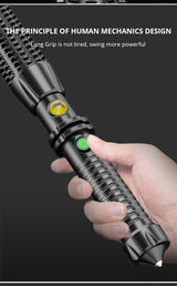 Self-Defense Wolf Tooth Stick Outdoor USB Rechargeable Car Led Security Patrol Broken Window Power Flashlight