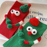 Cotton Cartoon Christmas Crew Socks for Adults and Children