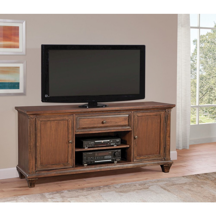 a tv on a stand