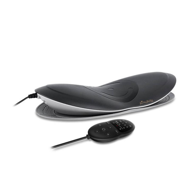a black device with a cord