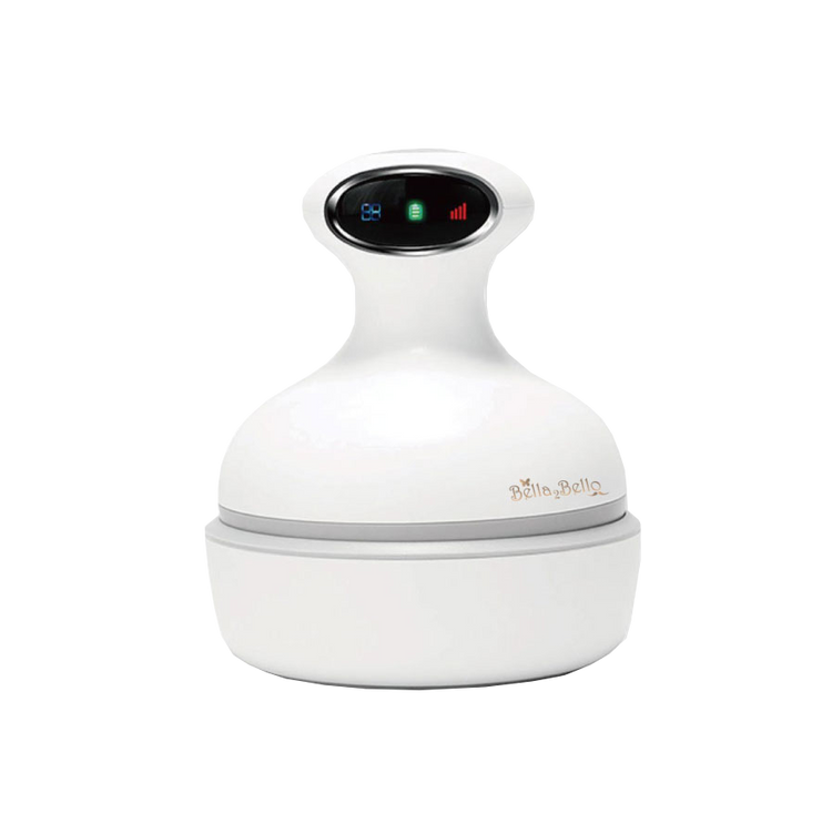 a white device with a black background