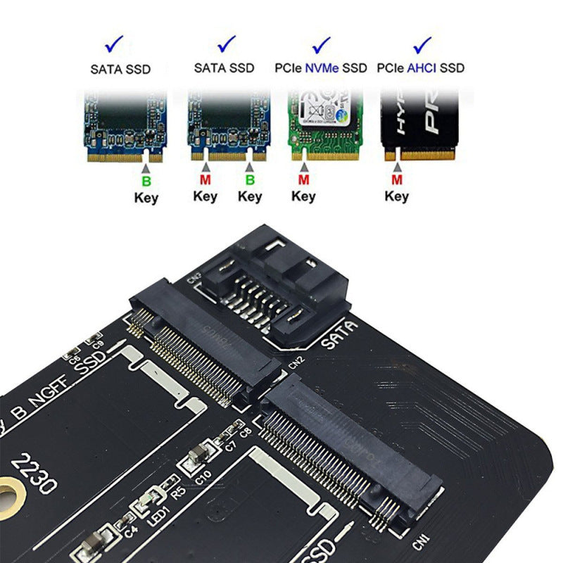 M.2 SSD adapter card expansion card