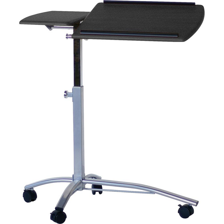 a black table with wheels