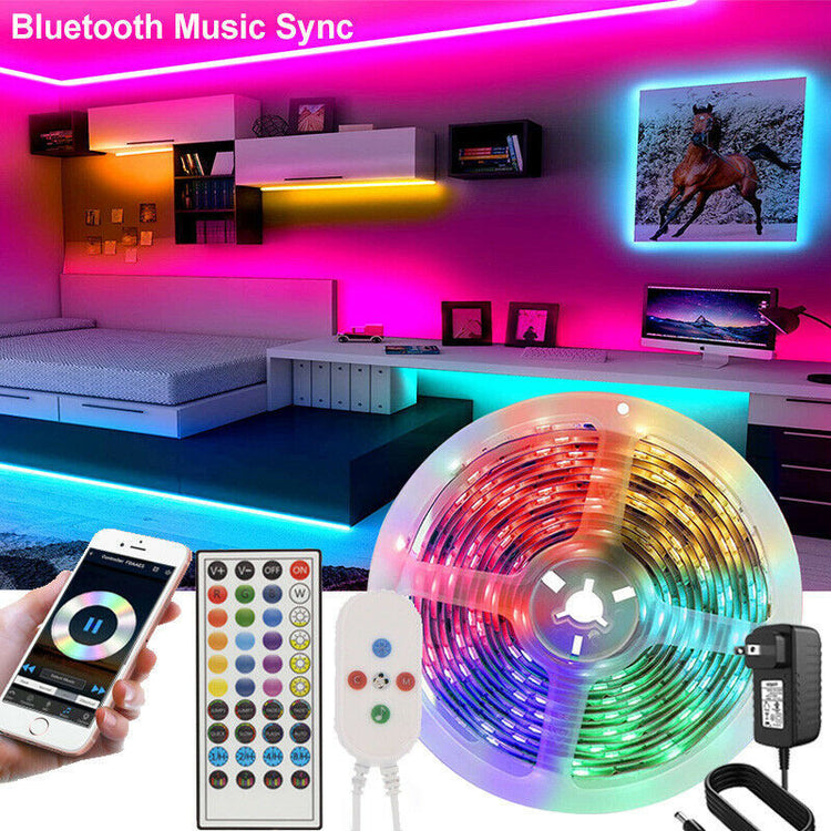 a room with a colorful wall and a tv