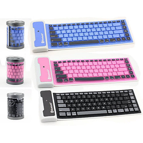 a group of keyboard shaped like a hand held keyboard