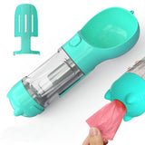 3-in-1 Portable Dog Water Bottle with Bowl and Waste Bag Storage