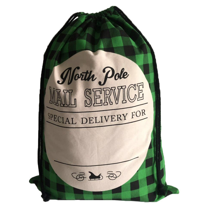 Christmas Gift Bag Black And White Lattice Christmas