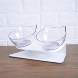 Elevated Double-Bowl Cat Feeding Station